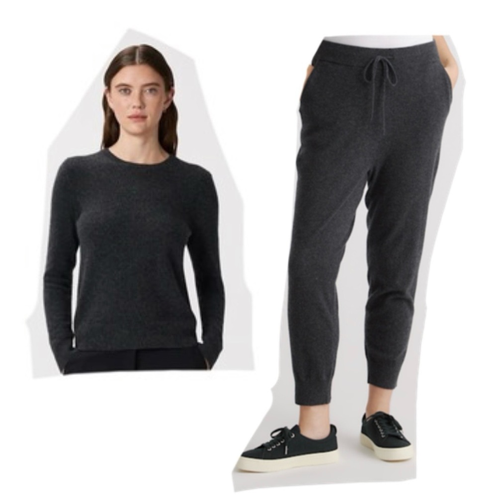 Quince 100% Mongolian Cashmere Lounge Set - Charcoal